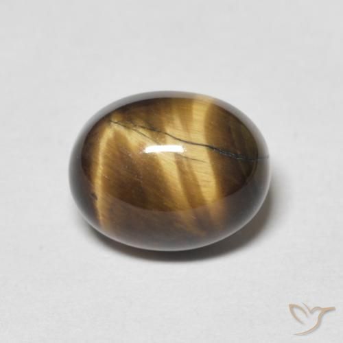 2.43ct Natural Marrom-amarelado Olho de Tigre, oval, Opaco