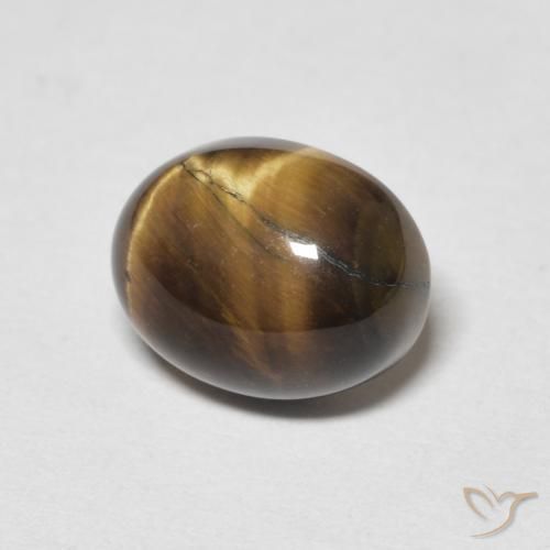 Olho de Tigre Marrom-amarelado Natural 2.43ct, oval, Opaco