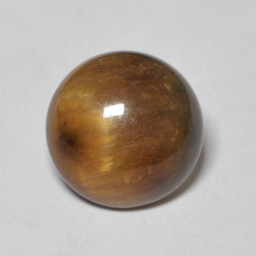 3.57ct Natural Castanho médio Olho de Tigre, Redondo, Opaco