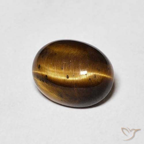 Olho de Tigre Castanho médio Natural 2.10ct, oval, Opaco