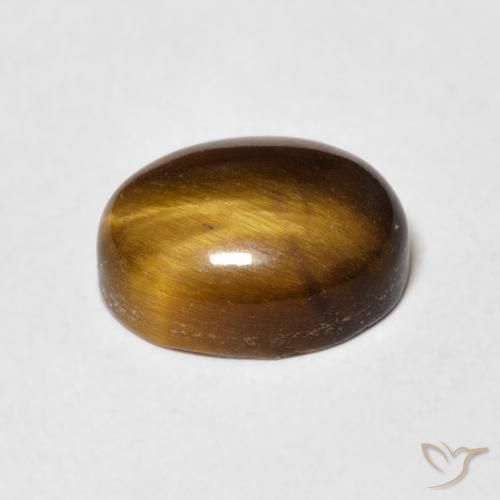 Olho de Tigre Castanho médio Natural 3.09ct, oval, Opaco