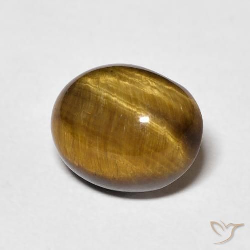 Olho de Tigre Marrom dourado Natural 3.30ct, oval, Opaco