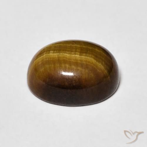 Olho de Tigre Marrom dourado Natural 3.30ct, oval, Opaco