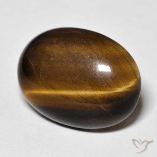 Olho de Tigre Medium Dark-Brown Natural 14.23ct, oval, Opaco