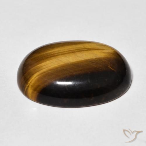Olho de Tigre Medium Dark-Brown Natural 14.23ct, oval, Opaco