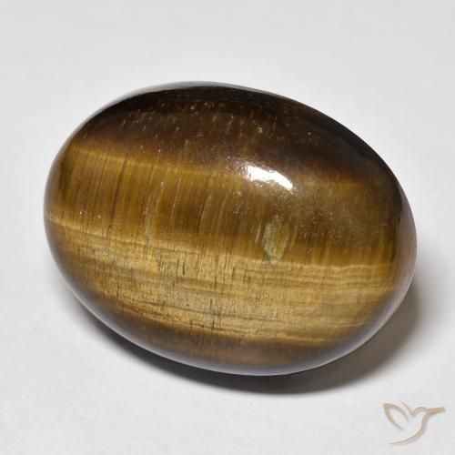 Olho de Tigre Medium Light-Brown Natural 36.66ct, oval, Opaco