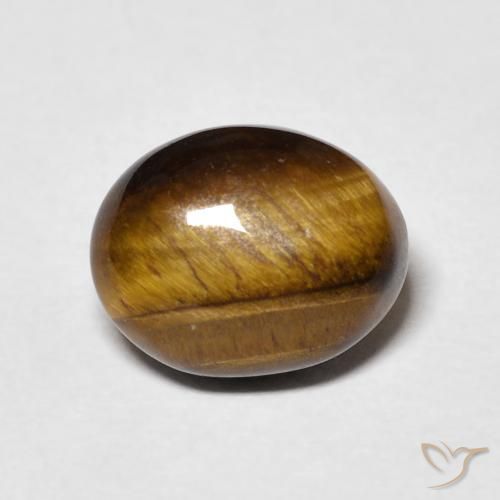 3.44ct Natural Gingerbread Marrom Olho de Tigre, oval, Opaco