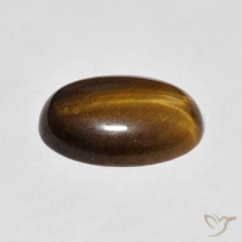 Olho de Tigre Marrom Quente Natural 4.47ct, oval, Opaco