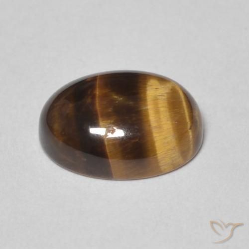 Olho de Tigre Gingerbread Marrom Natural 2.20ct, oval, Opaco
