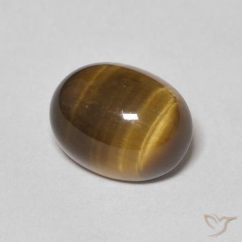 Olho de Tigre Castanho médio Natural 2.09ct, oval, Opaco