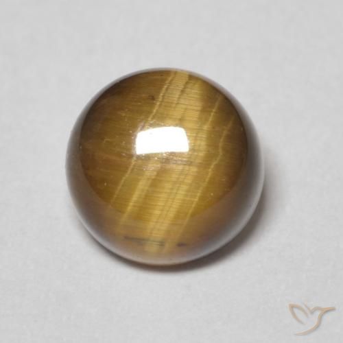 1.53ct Natural Castanho médio Olho de Tigre, Redondo, Opaco