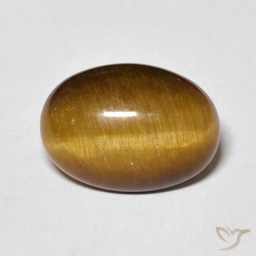4.52ct Natural Marrom-amarelado Olho de Tigre, oval, Opaco