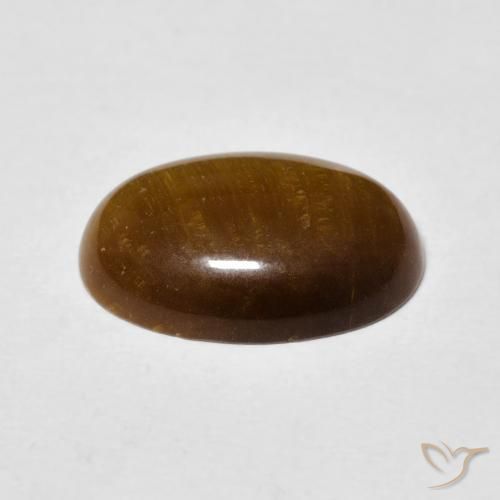 Olho de Tigre Marrom-amarelado Natural 4.52ct, oval, Opaco