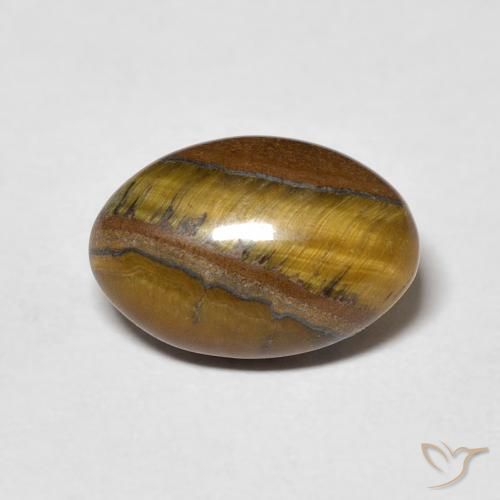 4.24ct Natural Marrom-amarelado Olho de Tigre, oval, Opaco