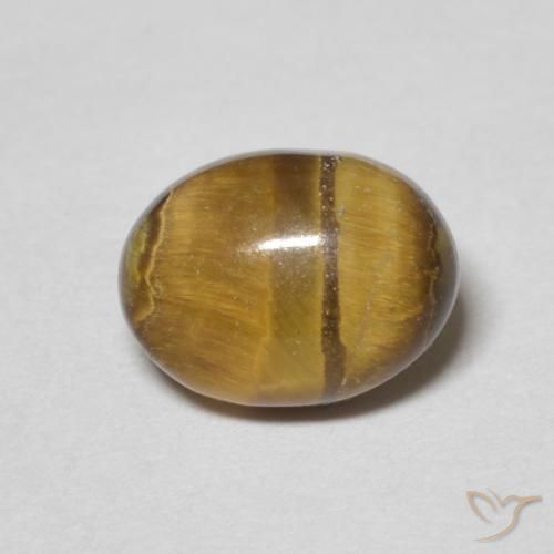 1.60ct Natural Marrom Quente Olho de Tigre, oval, Opaco