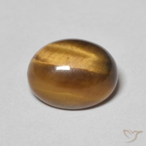 3.12ct Natural Marrom Quente Olho de Tigre, oval, Opaco