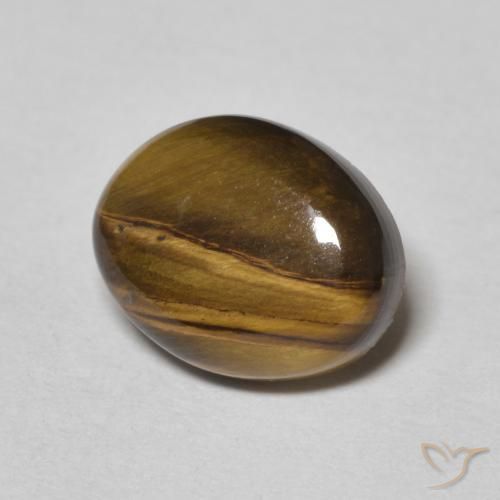 Olho de Tigre Marrom dourado Natural 3.27ct, oval, Opaco