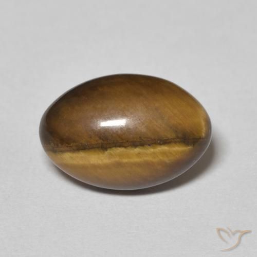 3.78ct Natural Marrom-amarelado Olho de Tigre, oval, Opaco