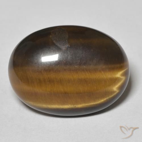14.88ct Natural Marrom dourado Olho de Tigre, oval, Opaco