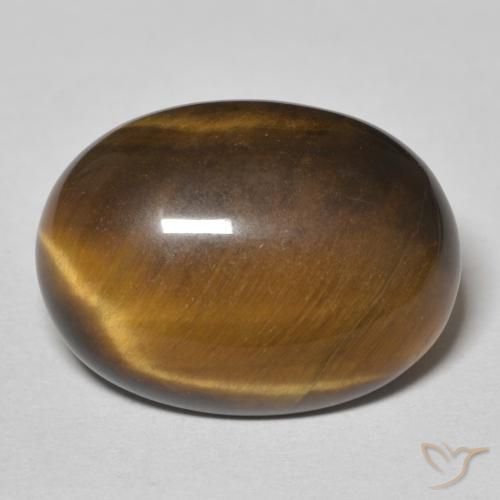 13.59ct Natural Marrom dourado Olho de Tigre, oval, Opaco