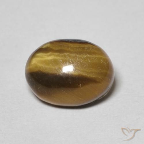 1.68ct Natural Medium Light-Brown Olho de Tigre, oval, Opaco