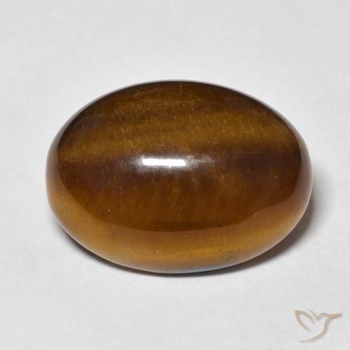 11.06ct Natural Marrom Quente Olho de Tigre, oval, Opaco
