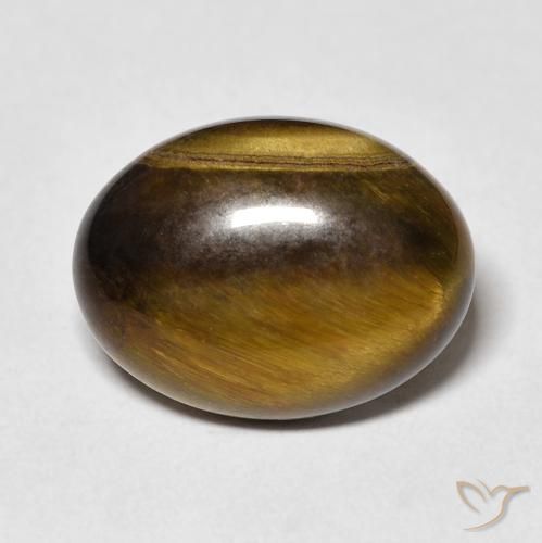 8.99ct Natural Marrom dourado Olho de Tigre, oval, Opaco