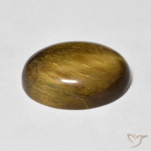 Olho de Tigre Marrom dourado Natural 8.99ct, oval, Opaco