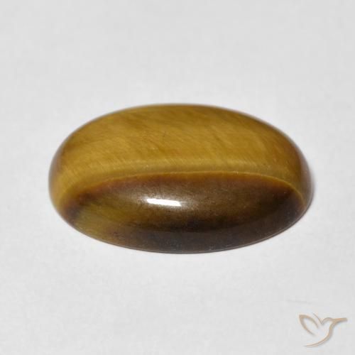 Olho de Tigre Castanho médio Natural 9.25ct, oval, Opaco