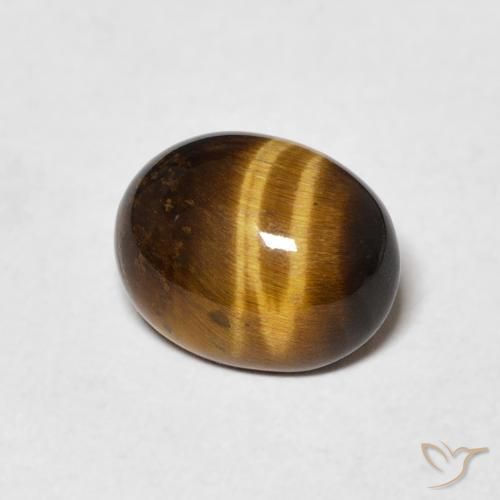 Olho de Tigre Marrom-amarelado Natural 1.71ct, oval, Opaco