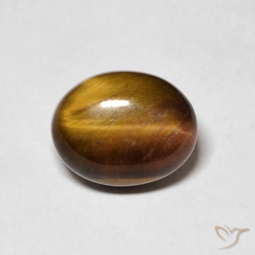 3.31ct Natural Gingerbread Marrom Olho de Tigre, oval, Opaco