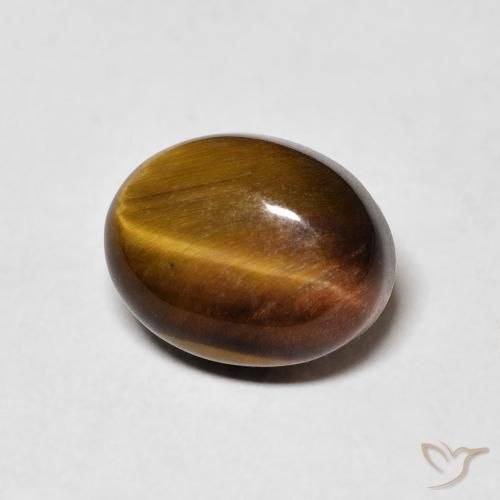 Olho de Tigre Gingerbread Marrom Natural 3.31ct, oval, Opaco