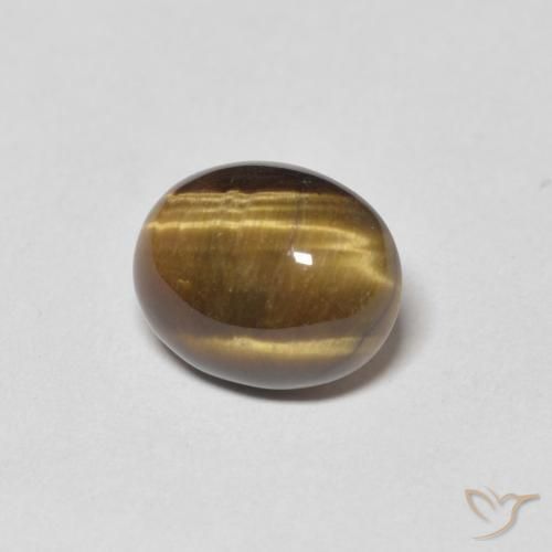 Olho de Tigre Marrom dourado Natural 3.85ct, oval, Opaco