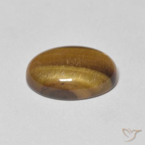 Olho de Tigre Marrom-amarelado Natural 5.46ct, oval, Opaco