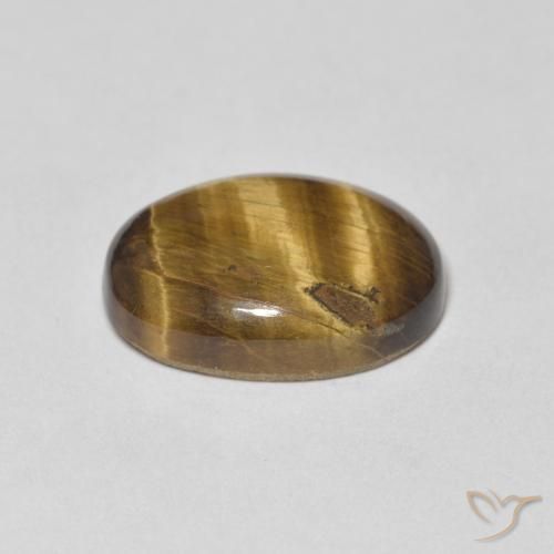 Olho de Tigre Marrom-amarelado Natural 8.10ct, oval, Opaco
