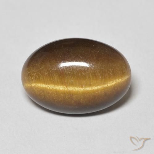 5.56ct Natural Marrom Quente Olho de Tigre, oval, Opaco