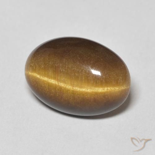 Olho de Tigre Marrom Quente Natural 5.56ct, oval, Opaco