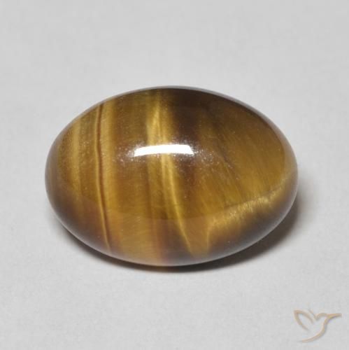 6.02ct Natural Marrom-amarelado Olho de Tigre, oval, Opaco