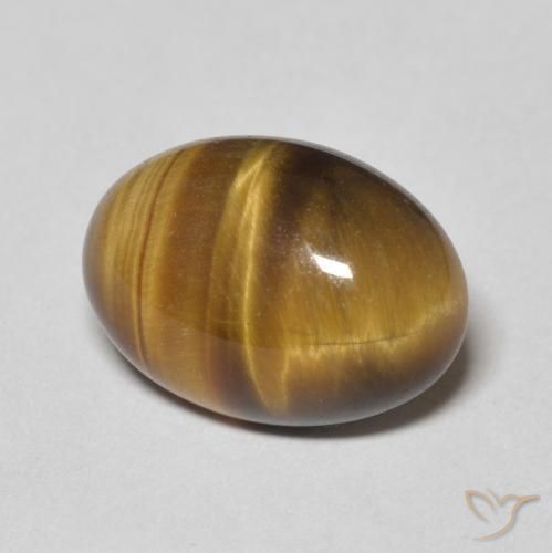 Olho de Tigre Marrom-amarelado Natural 6.02ct, oval, Opaco