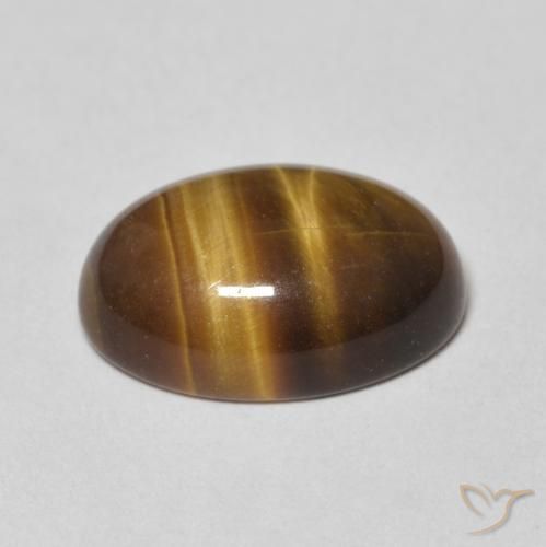 Olho de Tigre Marrom-amarelado Natural 6.02ct, oval, Opaco