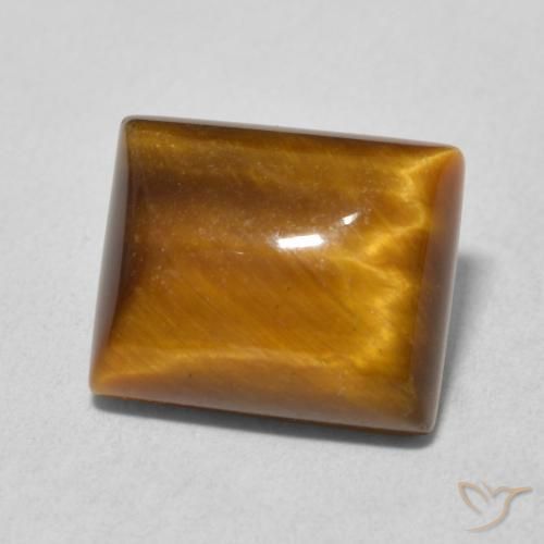 Olho de Tigre Marrom Quente Natural 6.18ct, baguete, Opaco