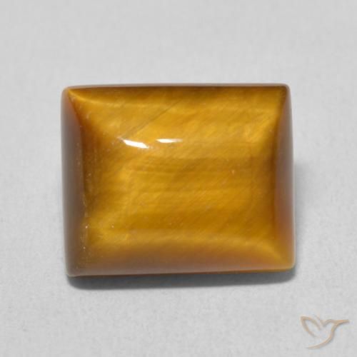 6.15ct Natural Medium Light-Brown Olho de Tigre, baguete, Opaco