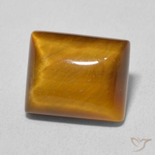 Olho de Tigre Medium Light-Brown Natural 6.15ct, baguete, Opaco