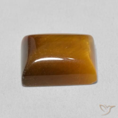 Olho de Tigre Medium Light-Brown Natural 6.15ct, baguete, Opaco