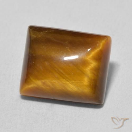 Olho de Tigre Marrom Quente Natural 6.29ct, baguete, Opaco