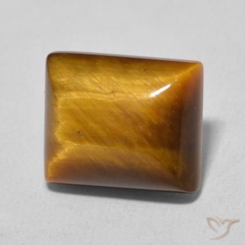 Olho de Tigre Marrom dourado Natural 6.32ct, baguete, Opaco