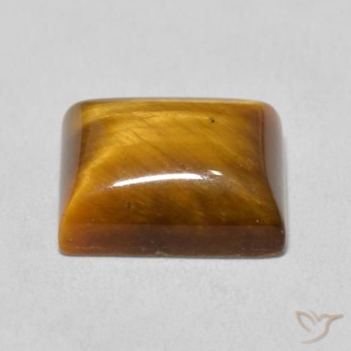 Olho de Tigre Marrom dourado Natural 6.32ct, baguete, Opaco