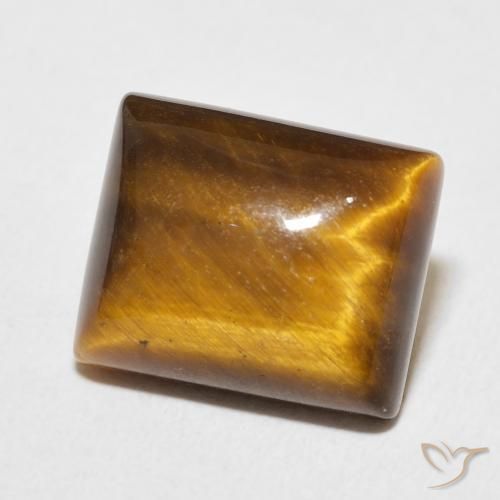 Olho de Tigre Marrom dourado Natural 6.18ct, baguete, Opaco