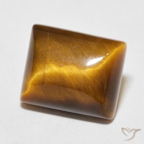 Olho de Tigre Marrom Quente Natural 6.19ct, baguete, Opaco