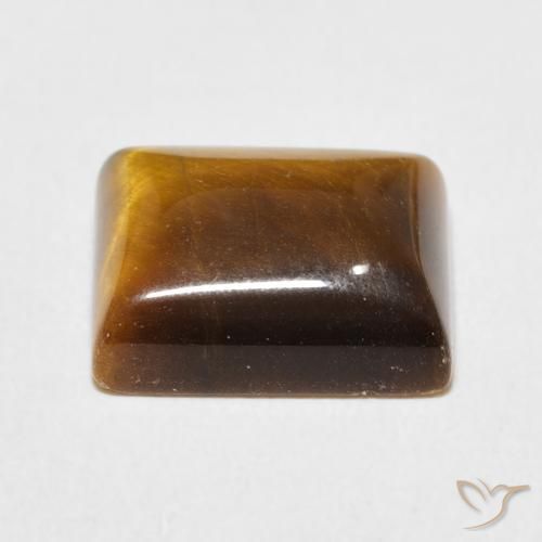 Olho de Tigre Marrom Quente Natural 6.19ct, baguete, Opaco